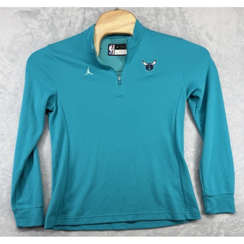 Nike Jordan Charlotte Hornets Jacket 1/4 Zip NBA Teal Women's Size M